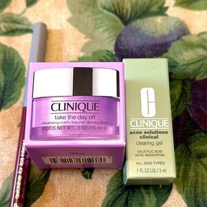 Clinique take the day off, acne solution clinical, quickliner NEW